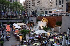 New York City Rockefeller Center 02C Skating Rink Becomes The Rink Bar In The Summer